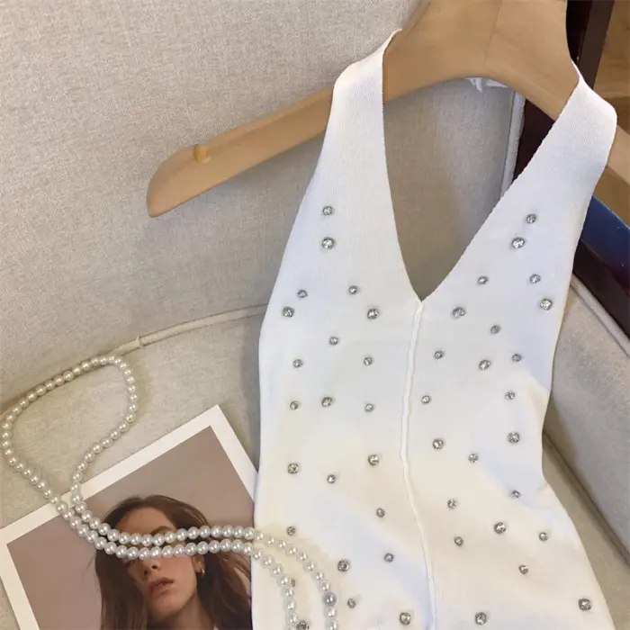 New Rhinestone Knitted Tops For Women - Image 4