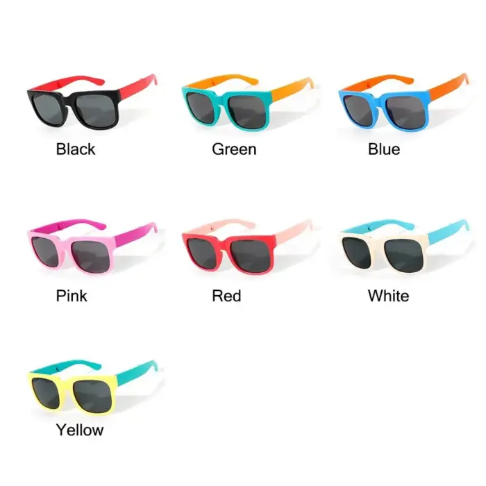 Square Foldable UV 400 Sunglasses For Kids - Image 5