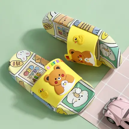 Cute Bear Slippers For Kids
