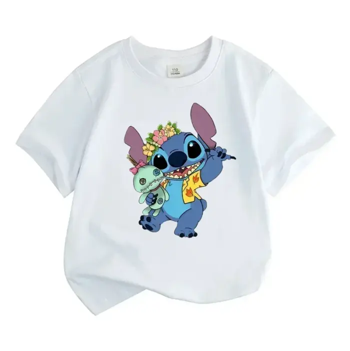 Casual Round-Neck Cartoon T-Shirts For Kids - Image 2