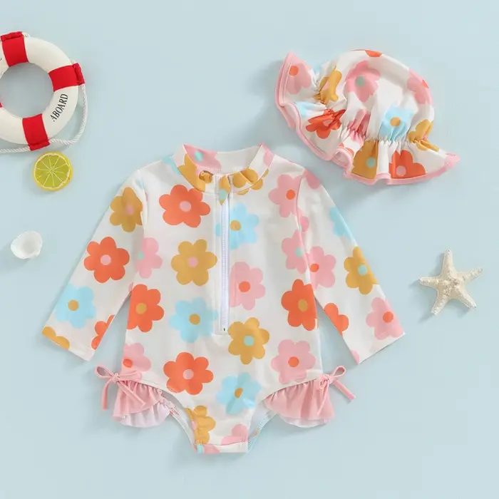 Floral Swimwear Set For Girls - Image 5