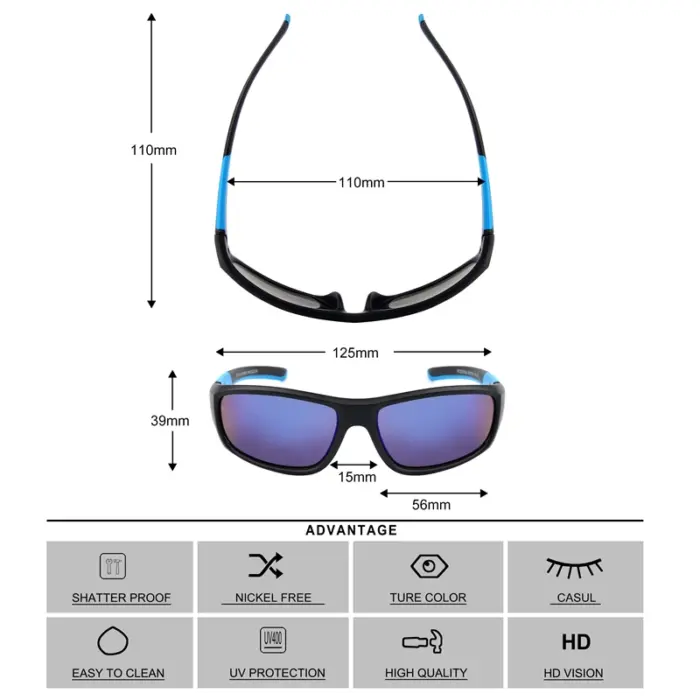 Sport Mirror Sunglasses With Case For Kids - Image 5