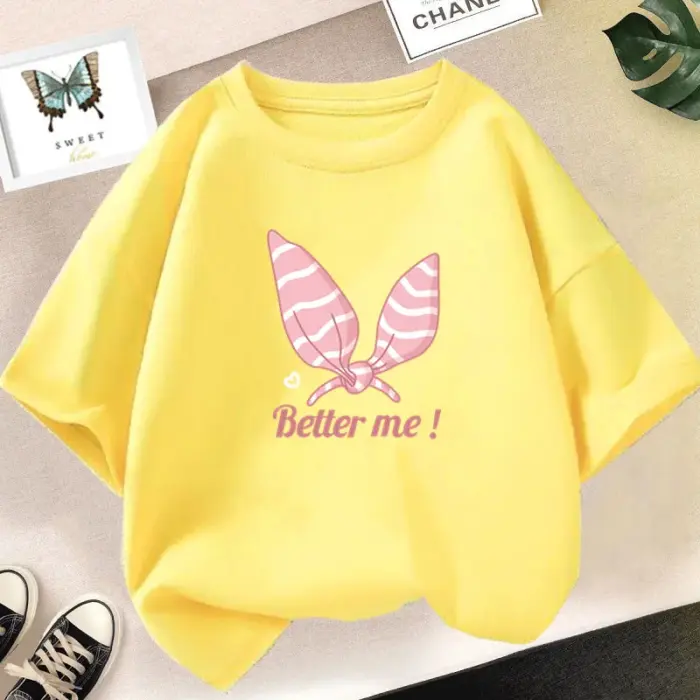 Cute Rabbit Ear T-Shirts For Girls - Image 2