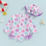 Floral Swimwear Set For Girls