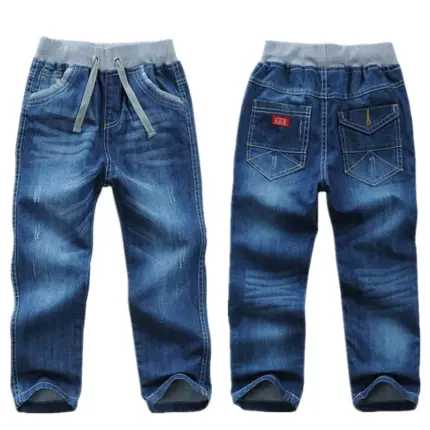 100% Cotton Denim Trousers For Boys