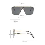Gradient Square Sunglasses For Men - Image 6