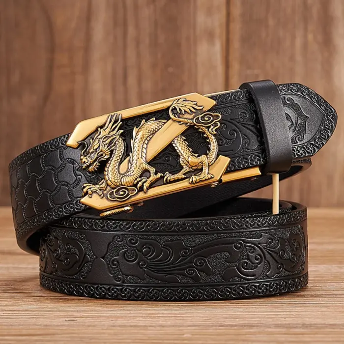 Retro Embossing Belts For Men - Image 2