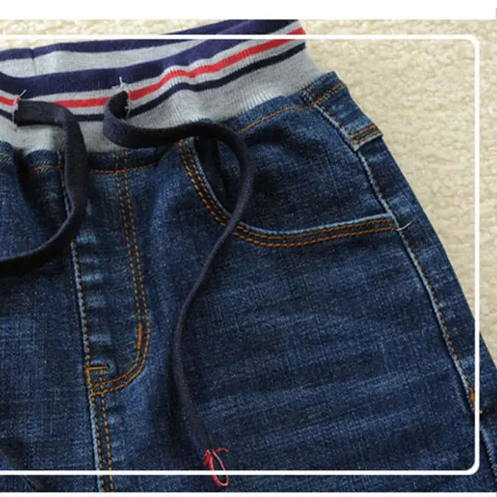 Elastic Waist Denim Trousers For Boys - Image 3