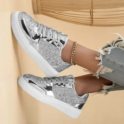 Casual Shiny Sneakers For Women