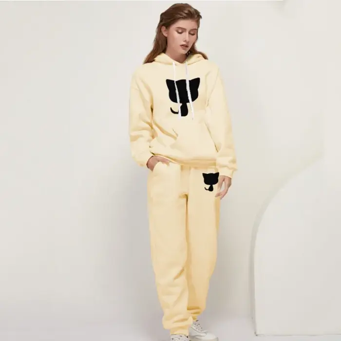 Cat Printing Tracksuits For Women - Image 5