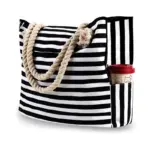 Casual Striped Canvas Bags For Women