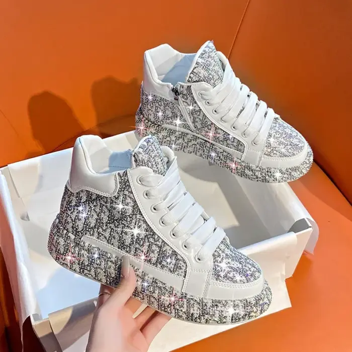 Vulcanized Lace Up Sneakers For Women - Image 2