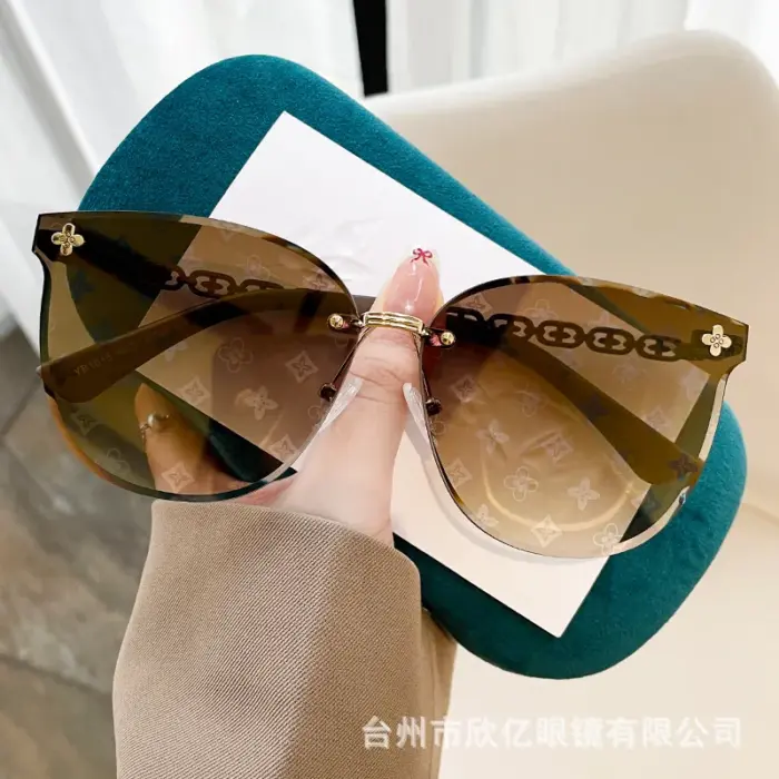 Luxury Rimless Sunglasses For Women - Image 3