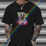 Casual Rabbit Printing T-Shirt For Men - Image 5