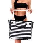 Casual Striped Canvas Bags For Women - Image 3