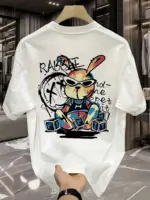 100% Pure Cotton Rabbit T-Shirts For Men - Image 2