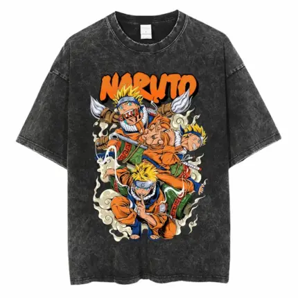 Washed Naruto T-Shirts For Men