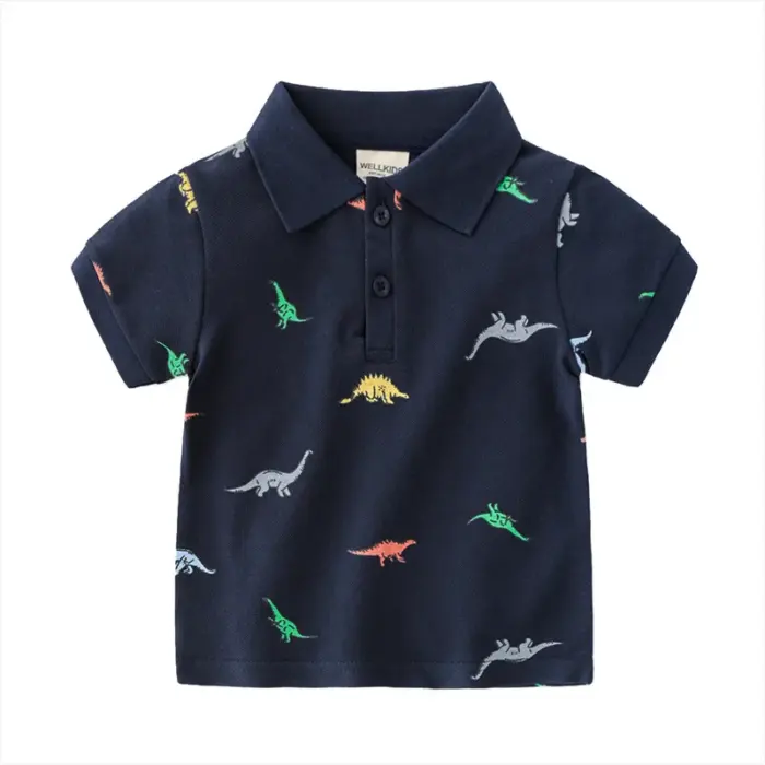 Dinosaur Polo Shirts For Boys - Image 1