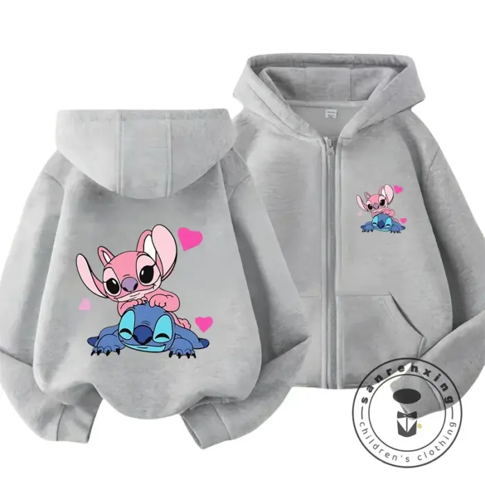 Casual Lilo And Stitch Hoodies For Girls - Image 1