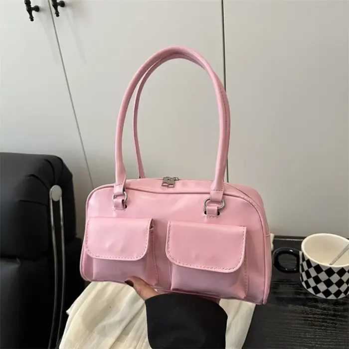 Casual Double Pocket Shoulder Bags For Women - Image 1