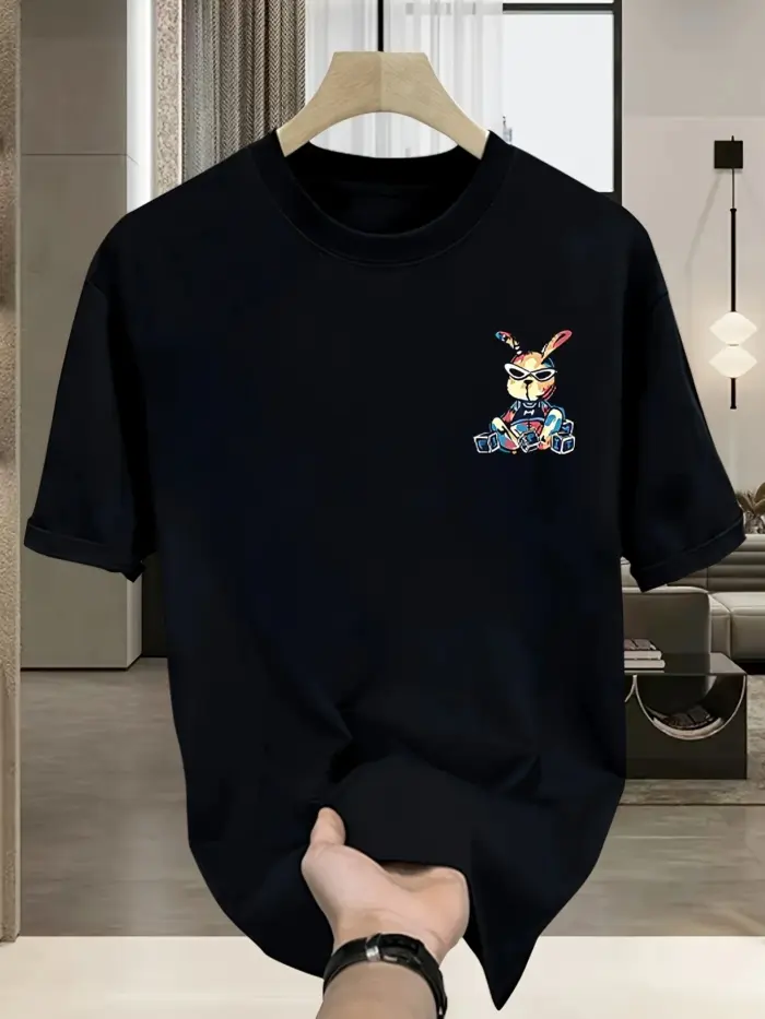 100% Pure Cotton Rabbit T-Shirts For Men - Image 3
