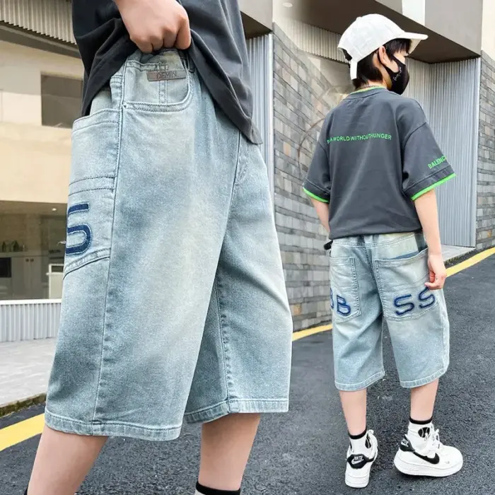 Classic Denim Shorts For Boys - Image 6