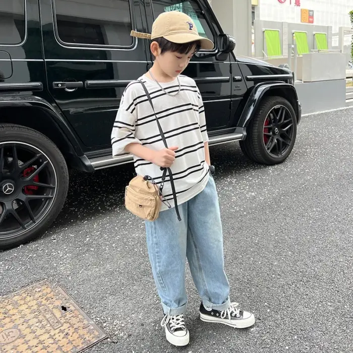 Luxury Striped T-Shirts For Boys - Image 4