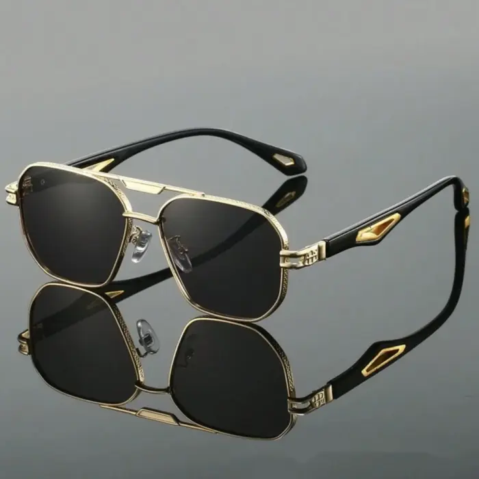 Classic Double Bridge Sunglasses For Men - Image 4