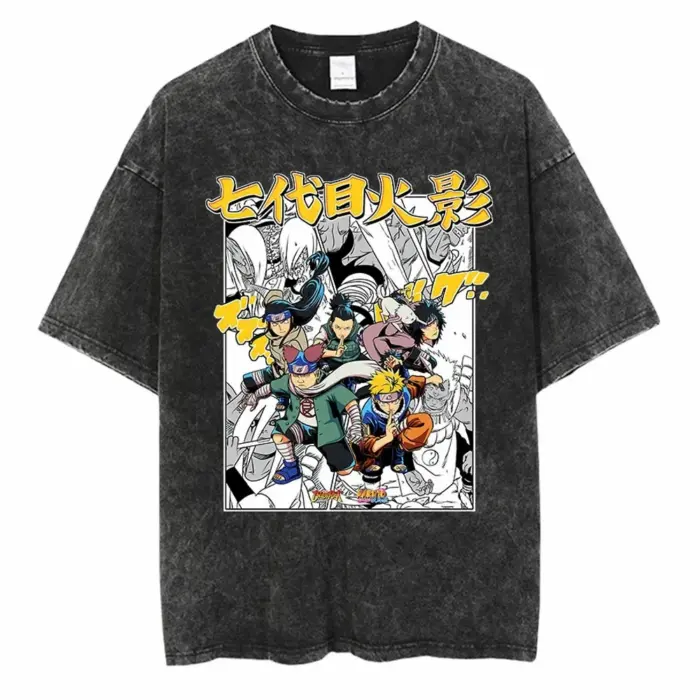 Washed Naruto T-Shirts For Men - Image 2