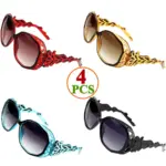 Oversized Polygon Frame Sunglasses For Women - Image 5