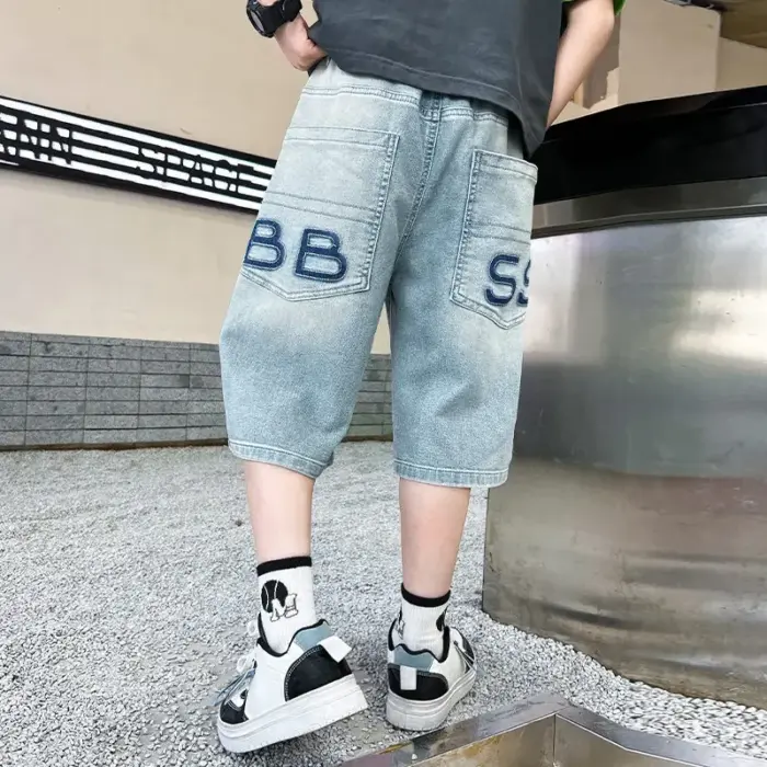 Classic Denim Shorts For Boys - Image 4