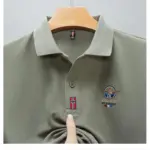 Embroidered100% Pure Cotton Polo For Men - Image 4