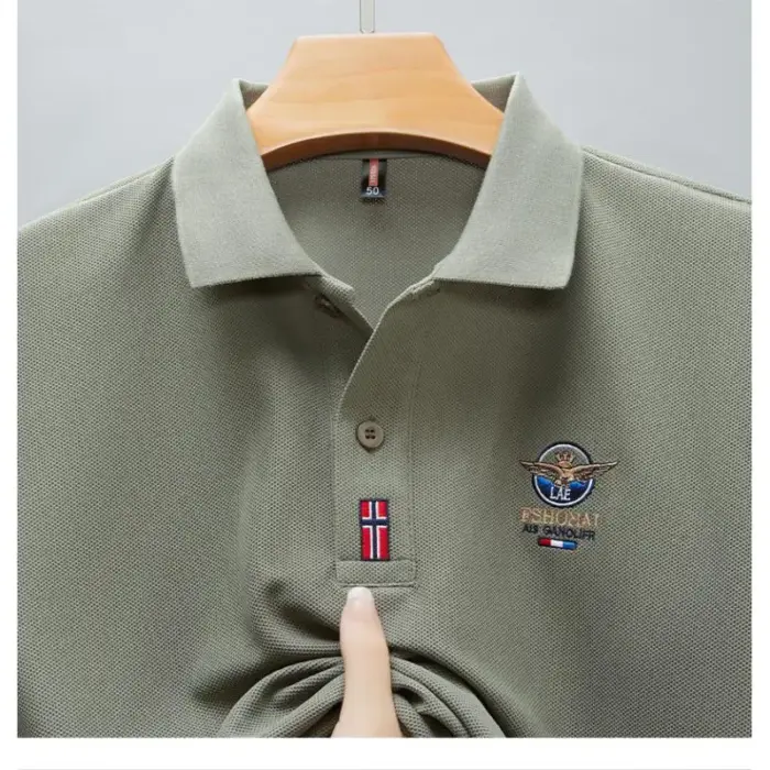 Embroidered100% Pure Cotton Polo For Men - Image 4
