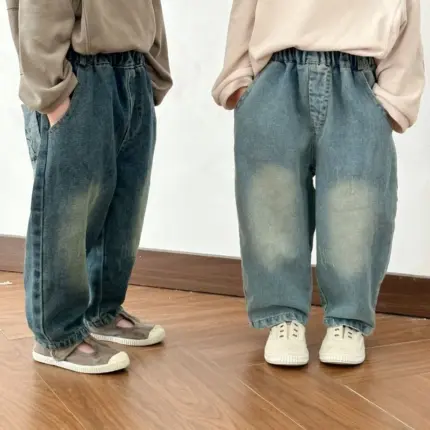 Korean Style Denim Trousers For Boys