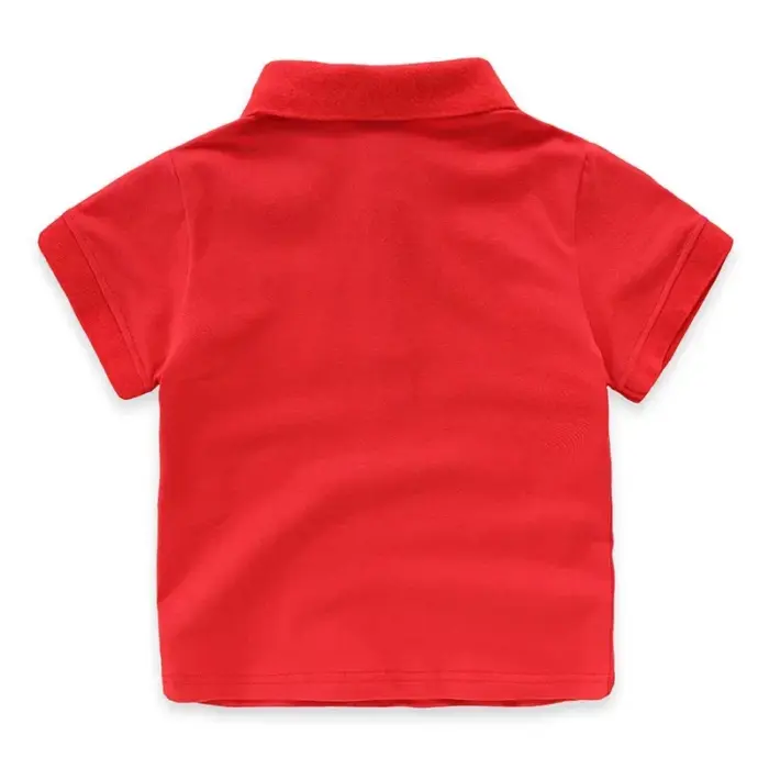 Simple Cotton Polo Shirts For Kids - Image 4
