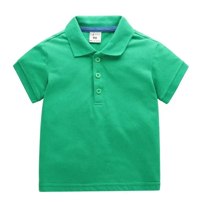 Simple Cotton Polo Shirts For Kids - Image 6