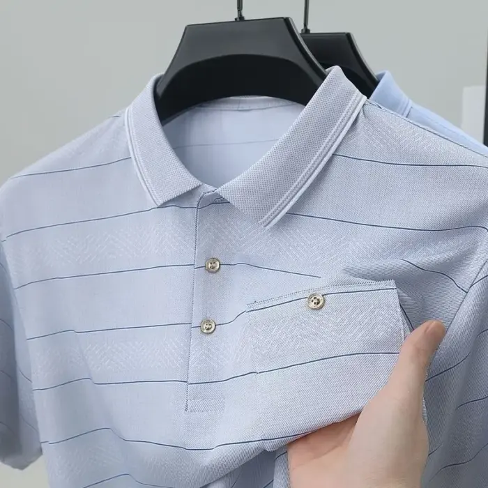 New Ice Silk Polo Shirts For Men - Image 2