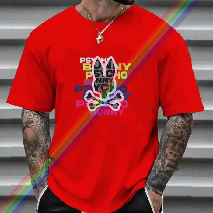 Casual Rabbit Printing T-Shirt For Men - Image 3