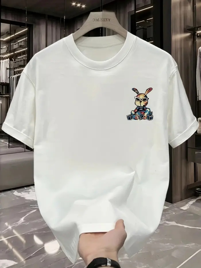 100% Pure Cotton Rabbit T-Shirts For Men - Image 4
