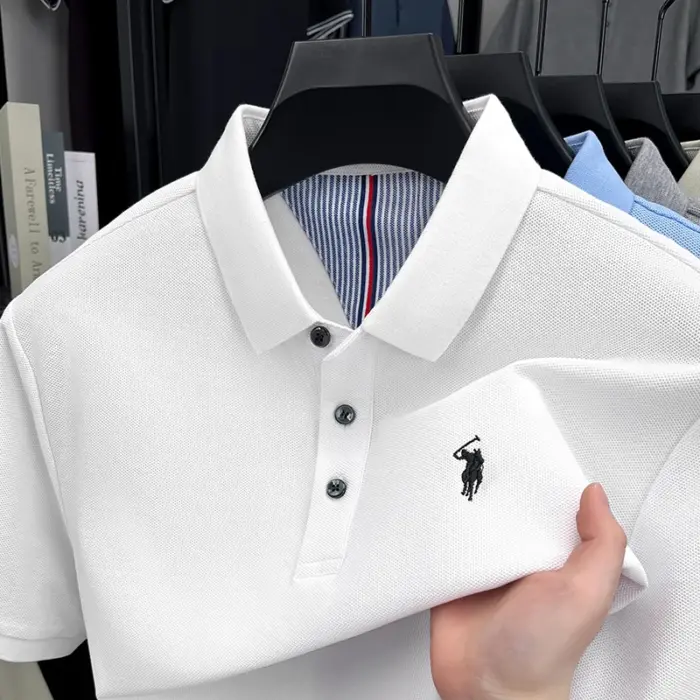 100% Pure Cotton Polo Shirts For Men - Image 2