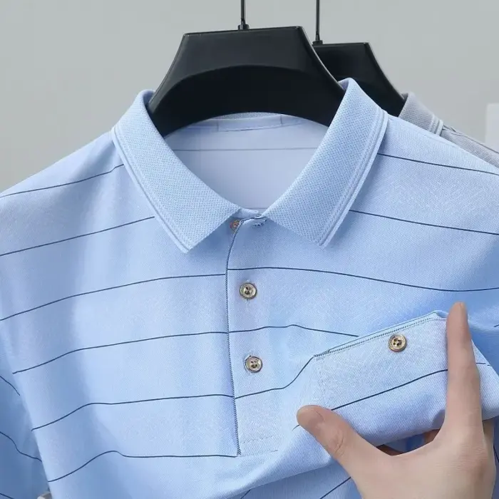 New Ice Silk Polo Shirts For Men - Image 4