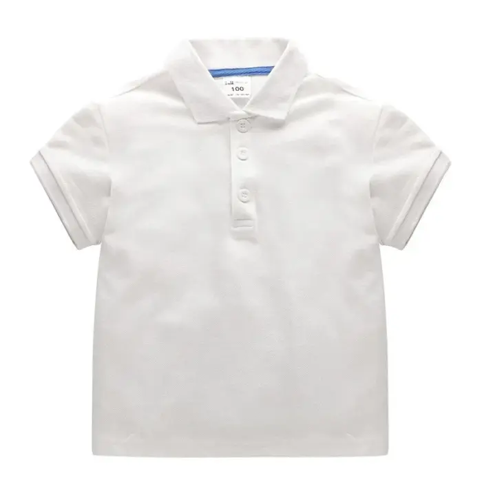 Simple Cotton Polo Shirts For Kids - Image 5