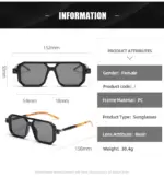 New Square Sunglasses For Men - Image 6
