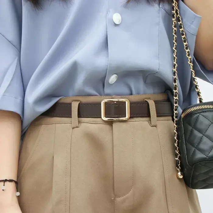 Minimalist Metal Buckle Belts For Women - Image 2