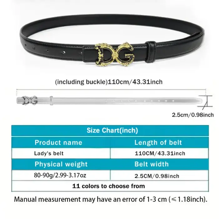Vintage Alloy Buckle Belts For Women - Image 6