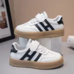 Soft Pu Leather Sneakers For Boys