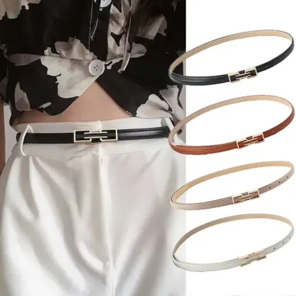 PU Leather Thin Belts For Women