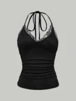 Sexy Lace V-neck Tops For Women