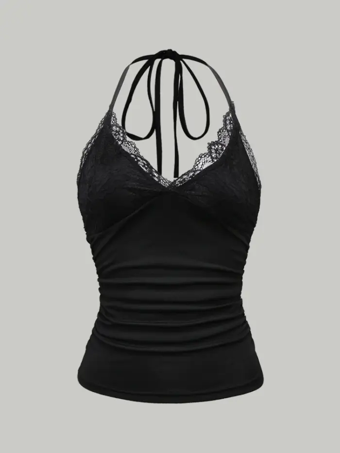 Sexy Lace V-neck Tops For Women - Image 1