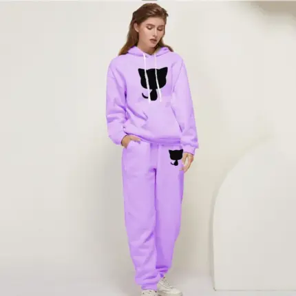 Cat Printing Tracksuits For Women
